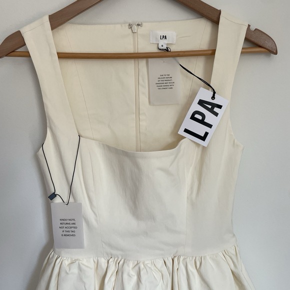 LPA Giovanna Mini Dress Ivory NWT Small Corset Bridal Shower Coquette Old Money - Picture 4 of 15